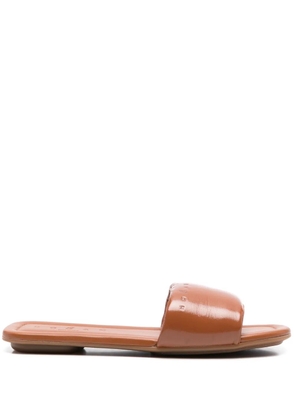 Hogan leather slides - Brown