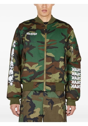 Nancy Ganz camouflage skull-graphic bomber jacket - Green