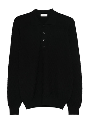 Paolo Pecora jacquard polo shirt - Black