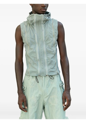 Charlie Constantinou hooded zip vest - Green