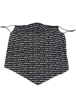 Helmut Lang slogan-print face mask - Black