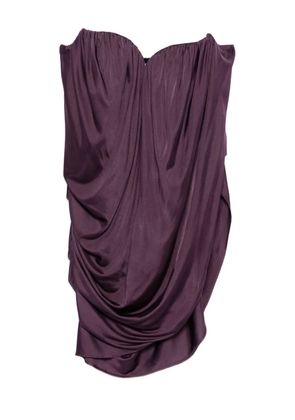 Giuseppe Di Morabito draped strapless top - Purple