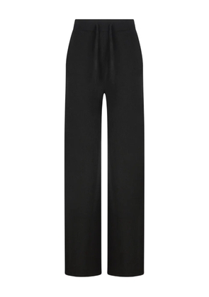 ALPHA STUDIO drawstring cashmere trousers - BLACK