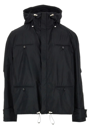 Ferragamo drawstring-hem hooded jacket - Black