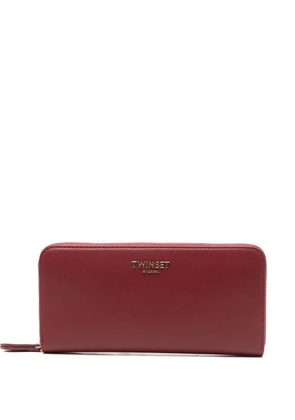 TWINSET logo-appliqué wallet - Red