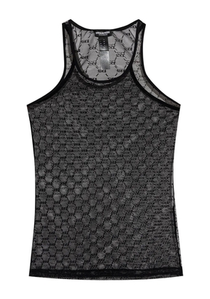 DSQUARED2 semi-sheer tank top - Black