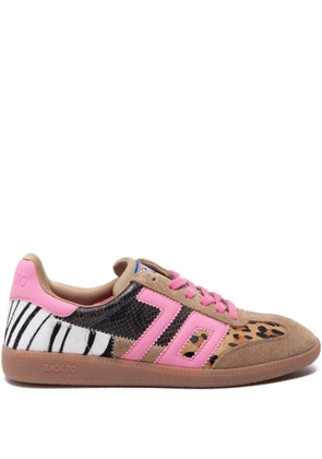 BACK 70 leopard zebra-print sneakers - Brown
