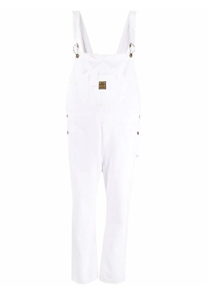Washington Dee Cee organic-cotton logo-patch dungarees - White