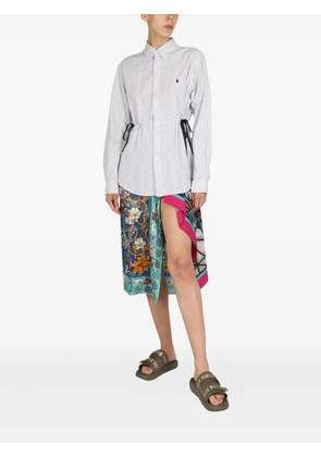 1/OFF check tie dress - White