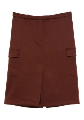 LouLou de Saison slits straight skirt - Red