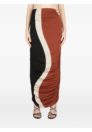 Ahluwalia Elshadai gathered maxi skirt - Black