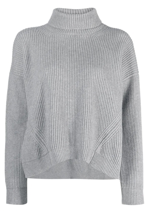 Peserico roll-neck silk-wool blend jumper - Grey