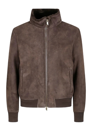 Salvatore Santoro zip-up sheepskin jacket - Brown