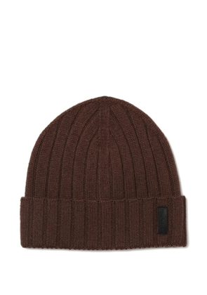 Emporio Armani ribbed beanie - Brown