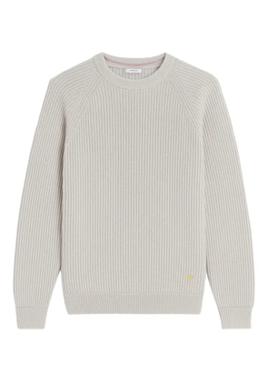 Greyed ribbed wool sweater - Neutrals