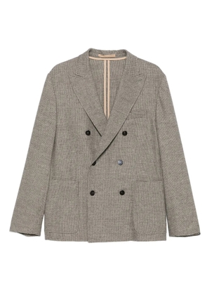 Paolo Pecora checked double-breasted jacket - Neutrals