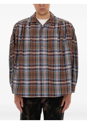 AIE checked cotton shirt - Blue