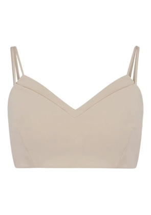 SIMONA CORSELLINI V-neckline spaghetti-strap top - Neutrals