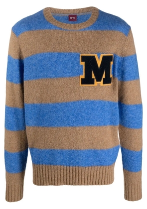Manuel Ritz striped crew-neck jumper - Blue