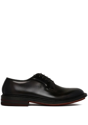 Fabi lace-up leather derby shoes - Brown