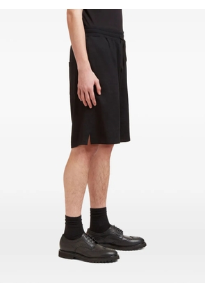 Aiezen drawstring-fastening dropped crotch shorts - Black