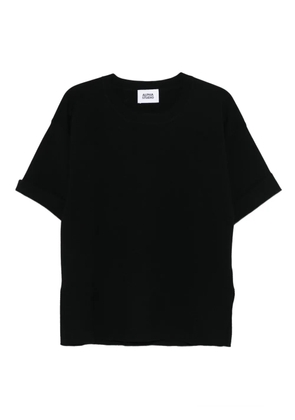 ALPHA STUDIO fine-knit T-shirt - Black
