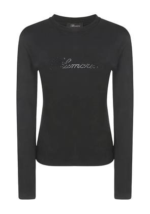 Blumarine embellished-logo T-shirt - Black