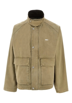 Obey Caden corduroy-collar shirt jacket - Neutrals