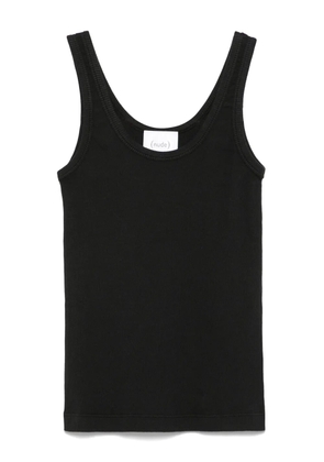 Nude logo-embroidered tank top - Black
