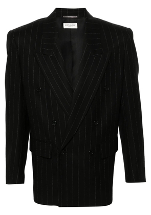 Saint Laurent double-breasted wool blazer - Black