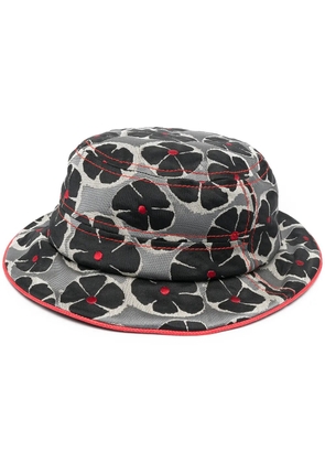 10 CORSO COMO floral-print stitched bucket hat - Black