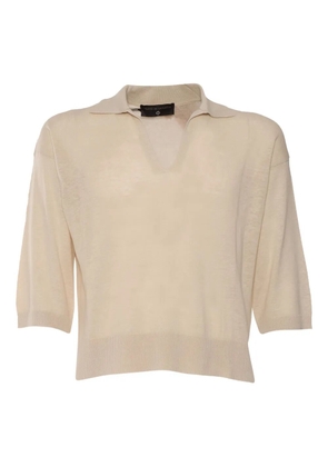 Filippo De Laurentiis three-quarter-sleeve top - Neutrals