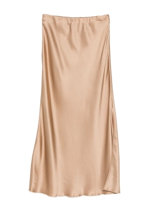 Malo side-slit midi skirt - Brown