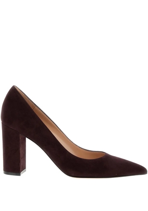 Gianvito Rossi 85mm suede pumps - Brown