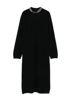 Fabiana Filippi embellished-collar midi dress - Black