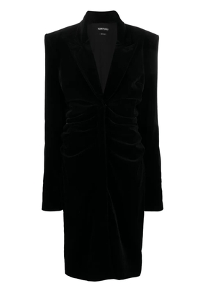TOM FORD plunging V-neck velvet midi dress - Black