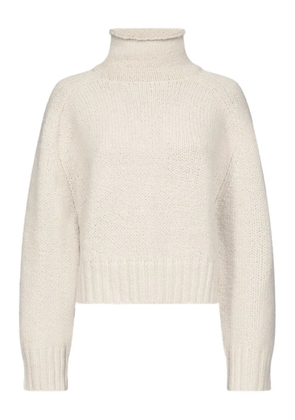 LouLou de Saison KEAN stand collar ribbed sweater - Neutrals