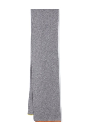 Altea contrasting-trim cashmere scarf - Grey