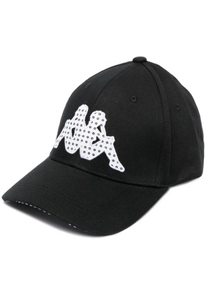 Kappa logo-embroidered cap - Black