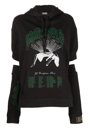 Raf Simons Grimrawler-print hoodie - Black
