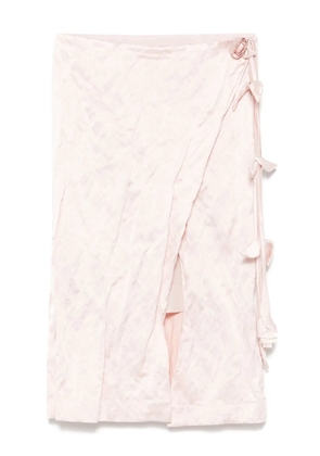 Blumarine crinkled wrapped midi skirt - Pink