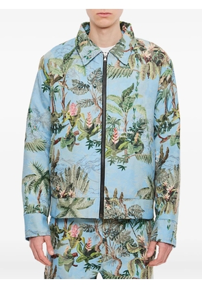 BACKSIDE CLUB floral-print zip-fastening jacket - Blue