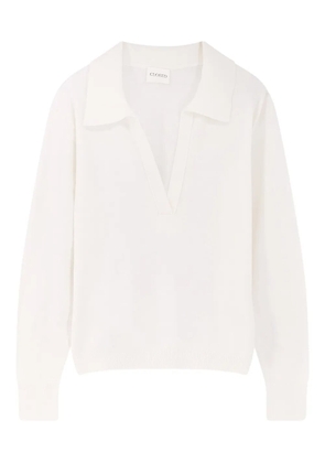 Closed long-sleeve ribbed sweater - Neutrals