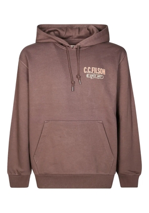 Filson drawstring graphic hoodie - Brown