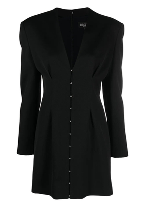 Del Core plunging V-neck fitted minidress - Black