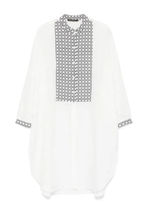 GREEK ARCHAIC KORI embroidered dress - White