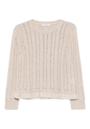 Kangra open-knit sweater - Neutrals
