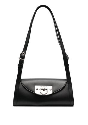 Durazzi Milano flip-lock leather shoulder bag - Black