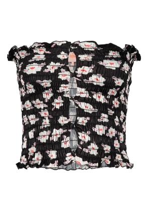 Amy Crookes floral-print top - Black