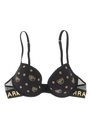 Chiara Ferragni logo-embellished bra - Black